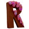 R letter. Cake Font. Cake Font.. Handmade with plasticine.