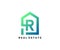 R letter creative and unique logo Icon creative monogram with home sign for real estate company