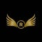 R letter wing vector logo. Wing icon vector