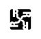 R letters company monogram. RR initial letter icon