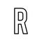 R Registered icon vector flat design trendy