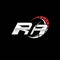 RA Logo Letter Speed Meter Racing Style