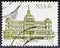 Raadsaal Town Hall, Pretoria, in vintage stamp