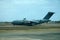 RAAF Military C17 Galaxy aircraft on the runway