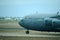 RAAF Military C17 Galaxy aircraft on the runway