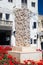 Rabat, Malta - May 8, 2017: Monument near victoria bay bus stop at Gozo Island.