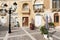 Rabat, Malta: Traditional scenic square with residence and a streetlight