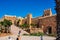 Rabat, Morocco - Oct 13, 2019: Kasbah of the Udayas - the west part of fortified wall with the Almohad gate Bab Oudaia