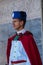 Rabat, Morocco - Oct 13, 2019: A royal maroccan guard in front of the mausoleum of the Mohammed V