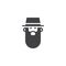 Rabbi head vector icon