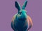 Rabbit animal abstract wallpaper. Contrast background Bunny in Pastel colors. Ai Generated