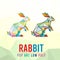 RABBIT ANIMAL PET POP ART LOW POLY LINE LOGO ICON SYMBOL