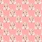 Rabbit beige, plush seamless pattern on a light background