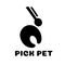 Rabbit bunny animal Pet pick hand logo concept design