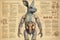 Rabbit cyborg animal detailed infographic, full details anatomy poster diagram illustration generative ai