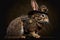 A rabbit dressed in steampunk. Generated by AI