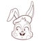 Rabbit face cartoon