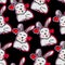 Rabbit fall in love expression happy, funny bunny be enamored, be taken animal, cute, pet, smile, fun,cartoon seamless pattern