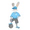 Rabbit is a football player. Animals and professions