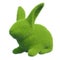 Rabbit in the form of green fresh grass. 3d rendering