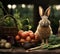 Rabbit, hare, pet and animal, agriculture and nature