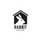 rabbit house company logo vector illustration