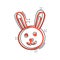 Rabbit icon in comic style. Bunny cartoon vector illustration on white isolated background. Happy easter splash effect business