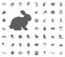 Rabbit icon. Spring vector illustration icon set.