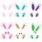 Rabbit icon vector set. Easter illustration sign collection. Hare symbol or logo.