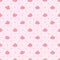 Rabbit japan cake shape pink small symmetry many seamless pattern