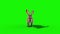 Rabbit Jumpcycle Front Green Screen 3D Rendering Animation