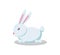 Rabbit Long Pink Ears Flat Style Design Vector Toy