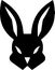 Rabbit - minimalist and flat logo - vector illustration