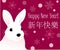 A rabbit with new year greetings