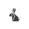 Rabbit origami vector icon