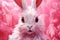 Rabbit pink eye mammal. Generate Ai