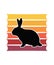 Rabbit Retro Sunset Design template