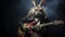 Rabbit Rocker: Moody And Introspective Guitarist In Animal-inspired Attire