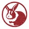 Rabbit Rubber Stamp Illustration For Easter And The Chinese Zodiac Year Of The Rabbit.