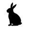 Rabbit silhouette in vector.