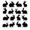 Rabbit silhouettes