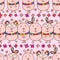 Rabbit silly horizontal seamless pattern