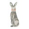 Rabbit simple sketch Easter grey cute watercolor