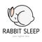 Rabbit Sleep logo design. Vector