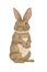 Rabbit standing cartoon illustration drawing white background