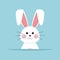 Rabbit vector background illustraion logo design