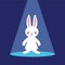 Rabbit vector background illustraion logo design