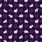 Rabbit watercolor diamond symmetry seamless pattern