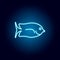rabbitfish, fish icon. Detailed set of sea foods illustrations in neon style. Signs and symbols can be used for web, logo, mobile