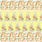 Rabbits and carrots seamless pattern on yellow background